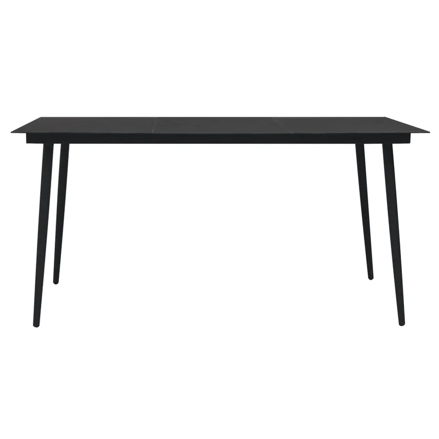 Ensemble à manger de jardin 7 pcs Noir Rotin PVC - 8