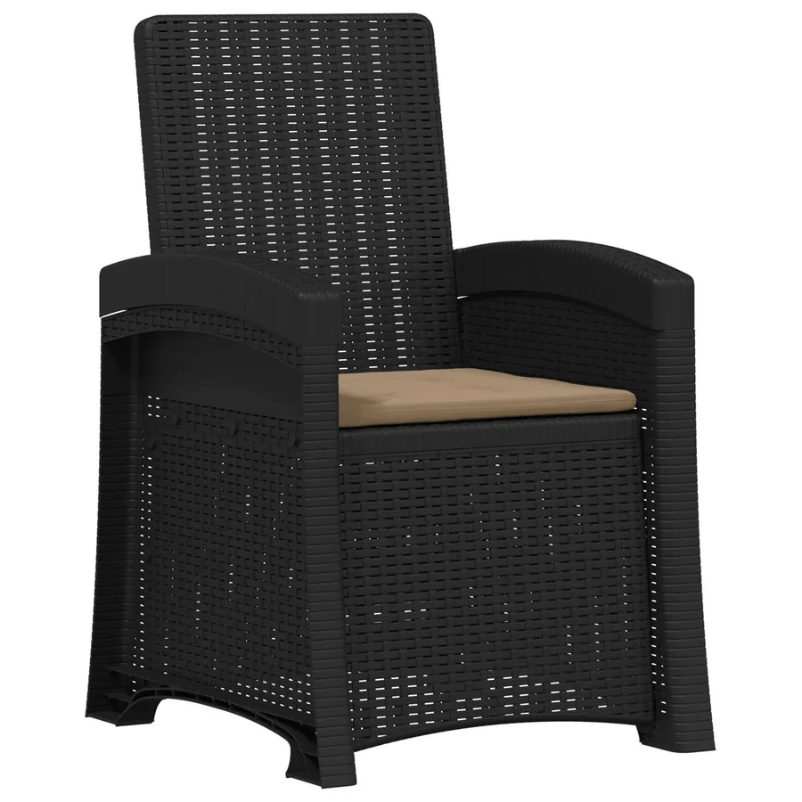 Chaise de jardin inclinable imitant le rotin PP - 2