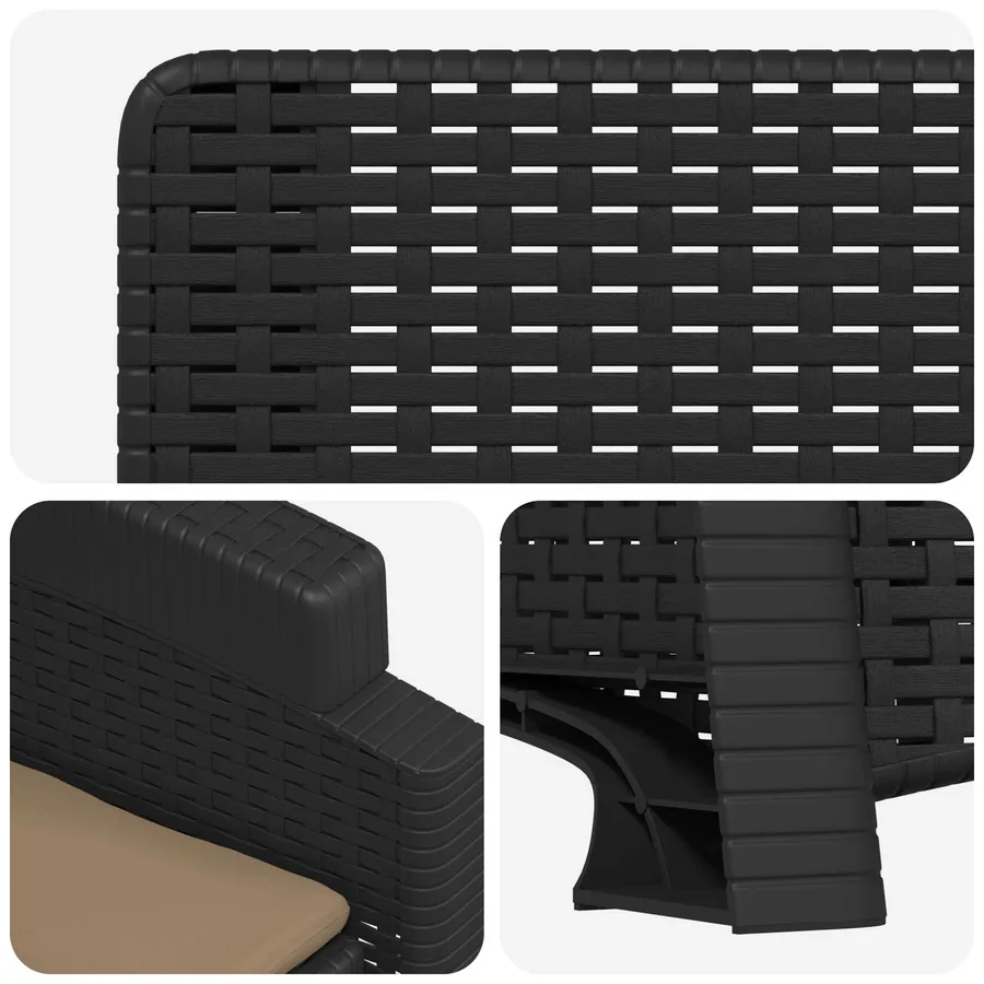 Chaise de jardin inclinable imitant le rotin PP - 6