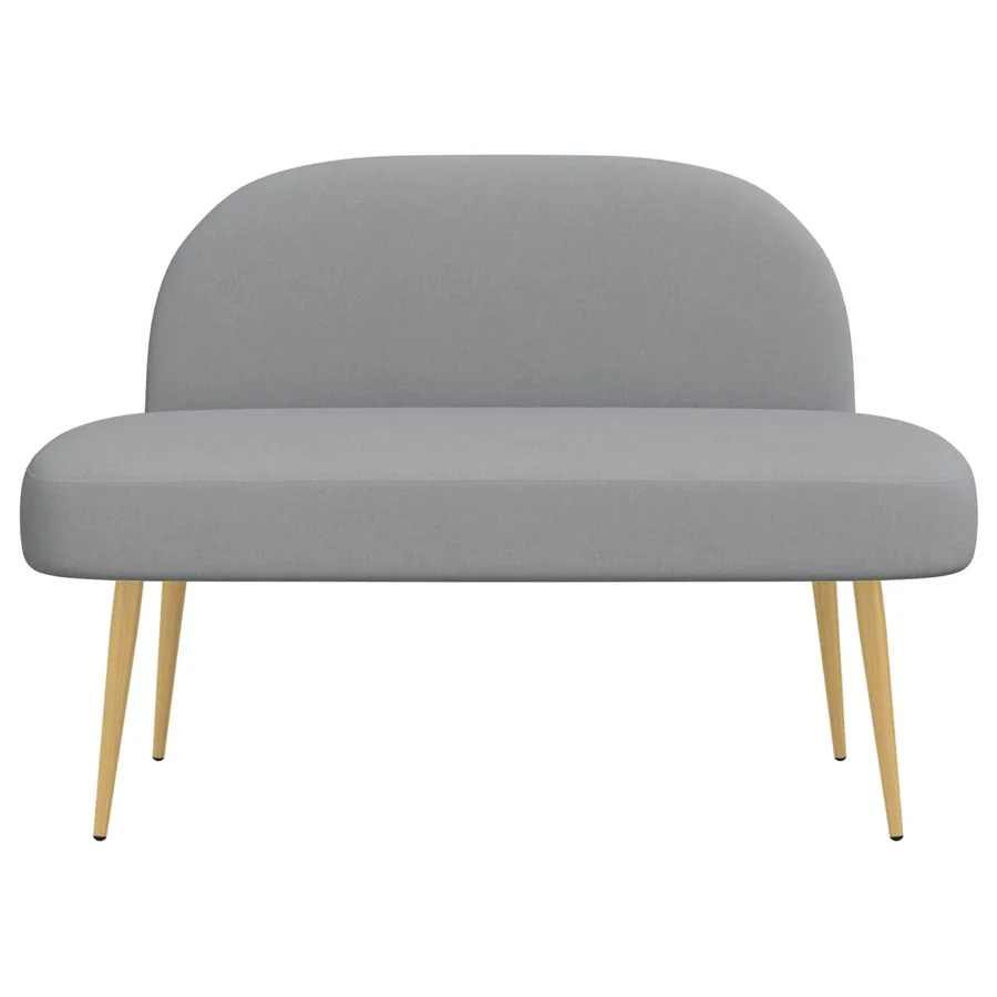 Banc rembourré avec dossier Gris clair 110 x 60 x 76 cm - 3