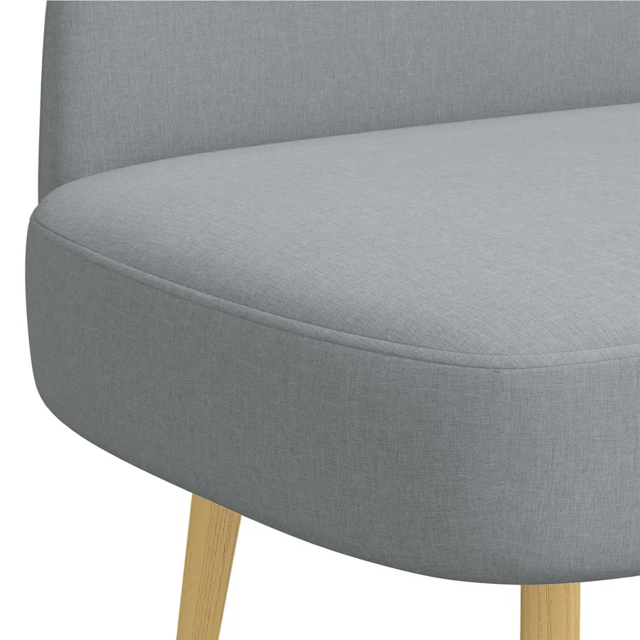 Banc rembourré avec dossier Gris clair 110 x 60 x 76 cm - 5