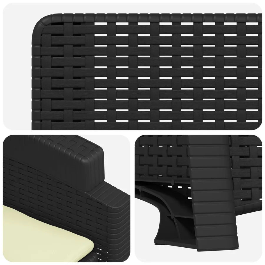 Chaise de jardin inclinable imitant le rotin PP - 6