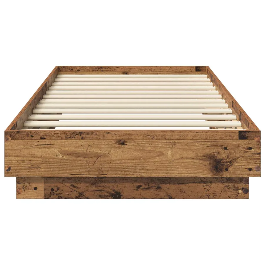 Cadre de lit avec LED Bois ancien 80 x 200 cm Bois d'ingénierie - 3