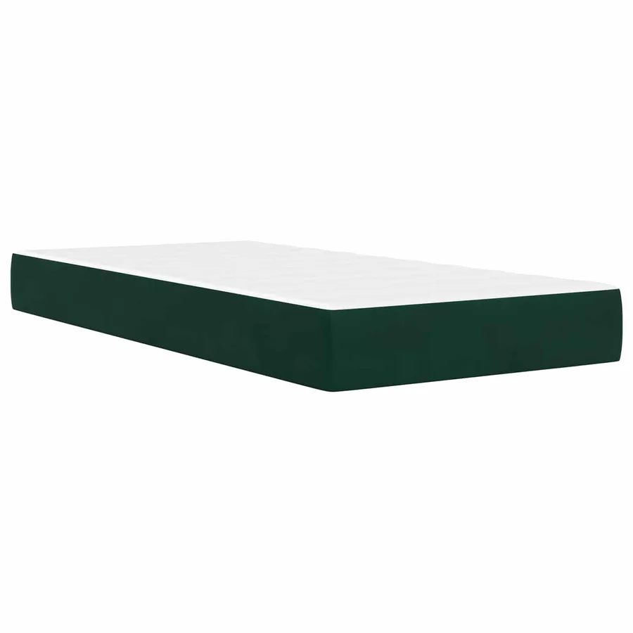 Cadre de lit 2 pcs Vert foncé 90 x 190 cm Velours - 5