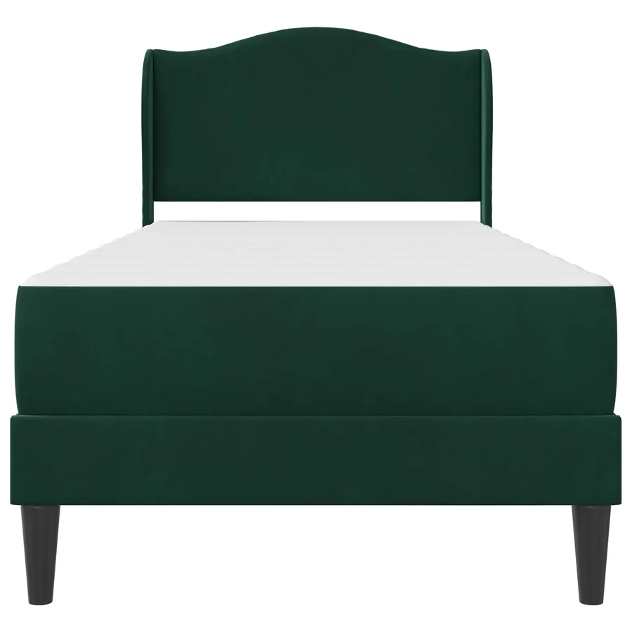 Cadre de lit 2 pcs Vert foncé 90 x 190 cm Velours - 6