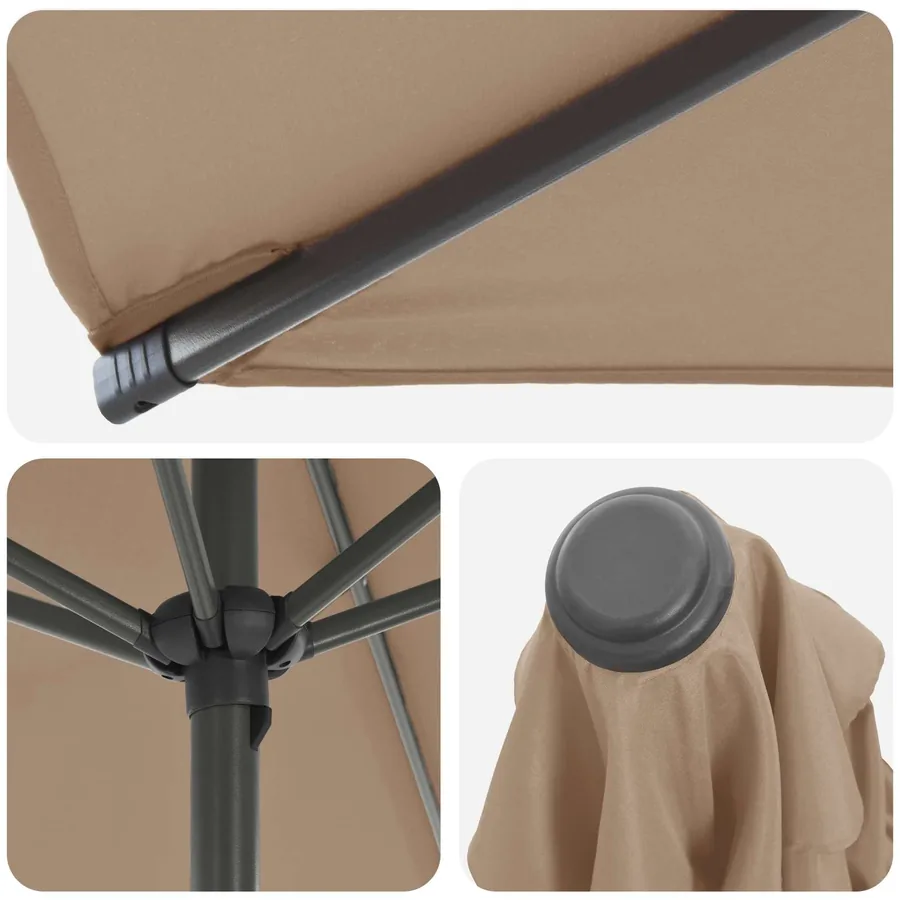 Parasol de jardin avec base 200 x 300 cm Polyester - 5
