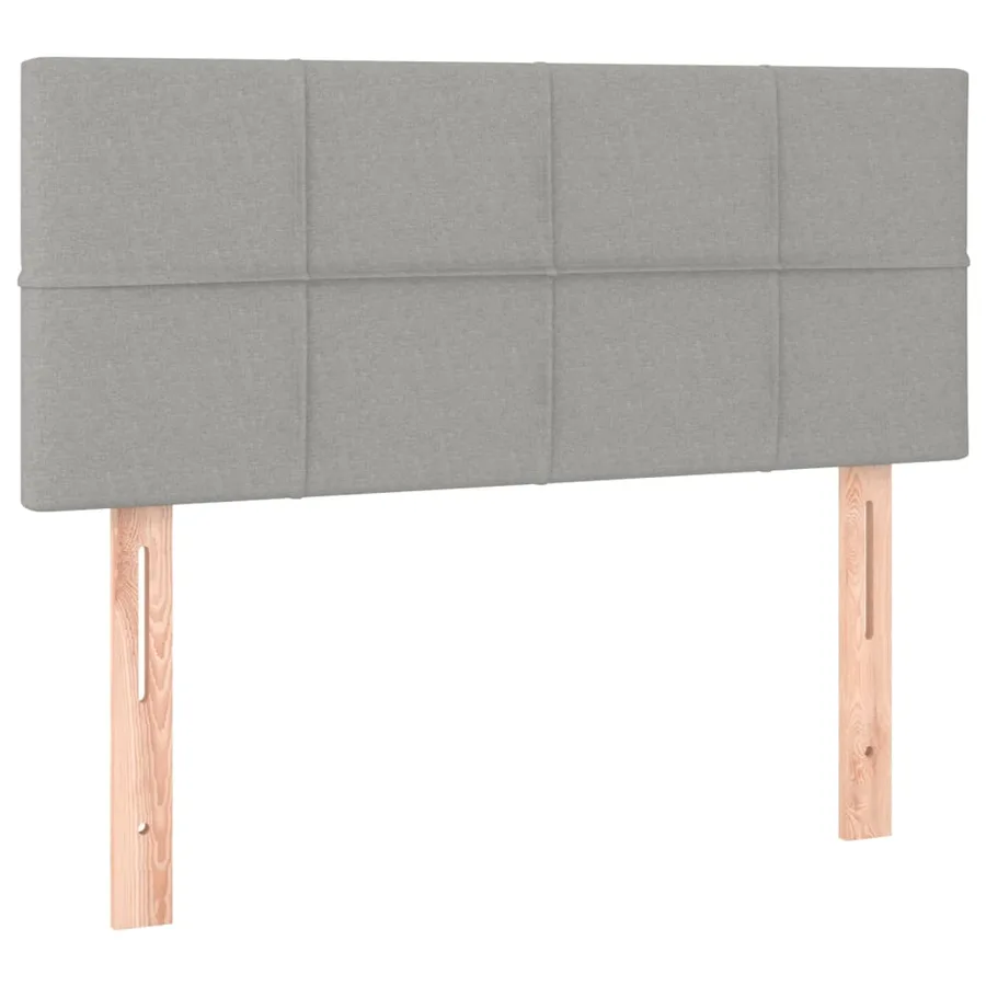 Sommier à lattes de lit avec matelas et LED Gris clair 90x200cm - 7