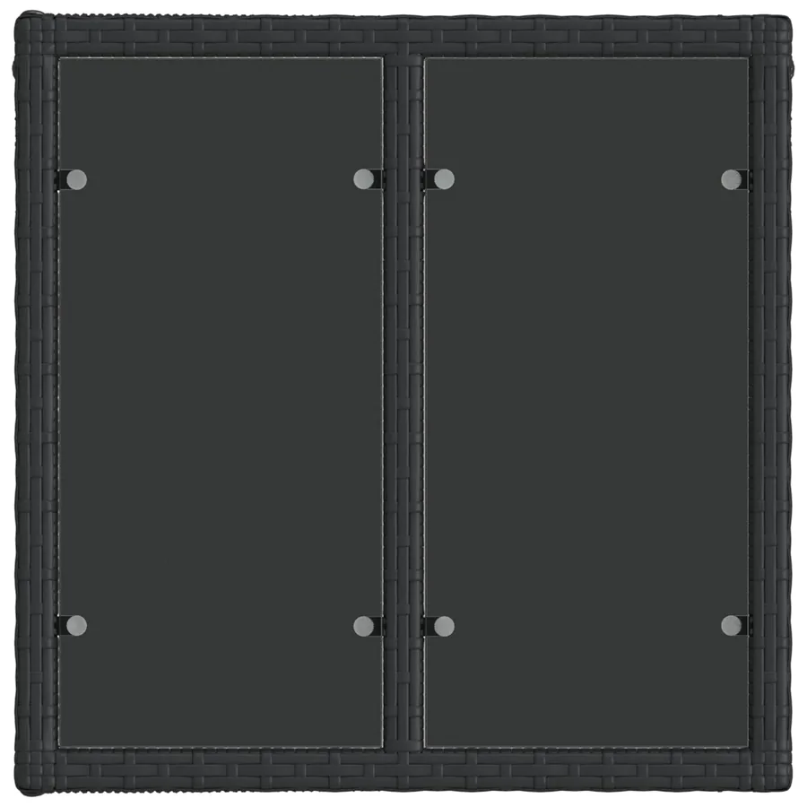 Ensemble de canapé de jardin 8 pcs Noir polyrotin - 7