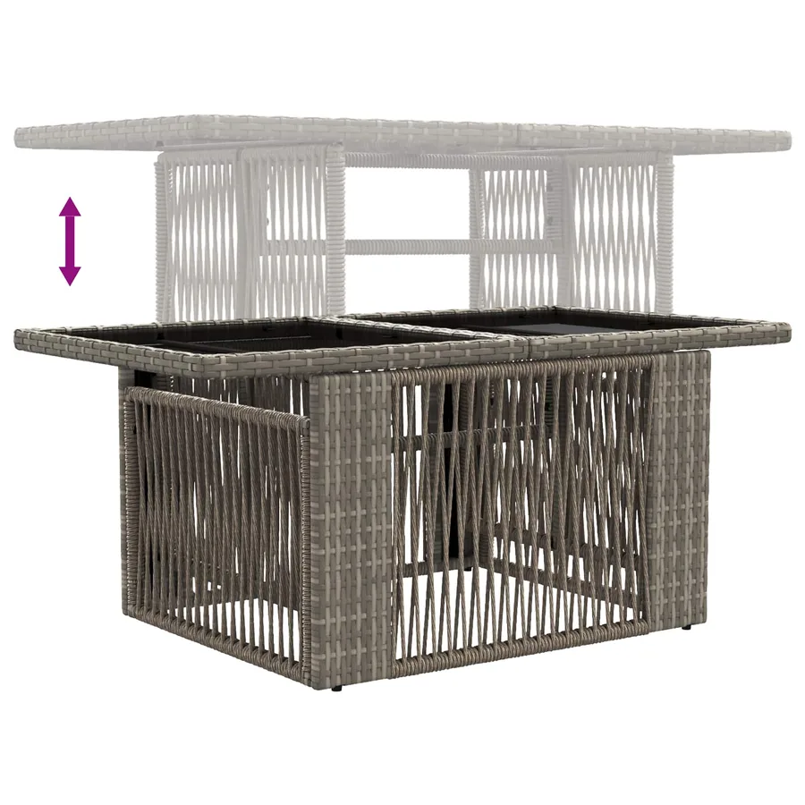 Ensemble de canapé de jardin 13 pcs Gris polyrotin - 10