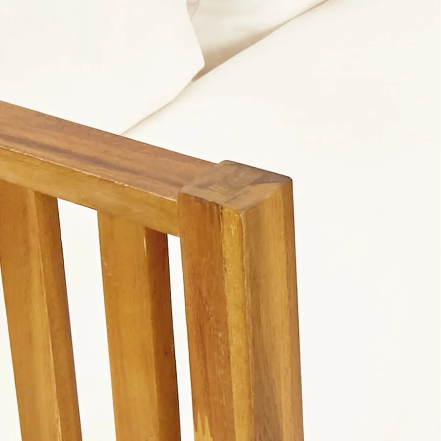 Banc de jardin 3 places et coussins 179 cm Bois d'acacia massif - 7