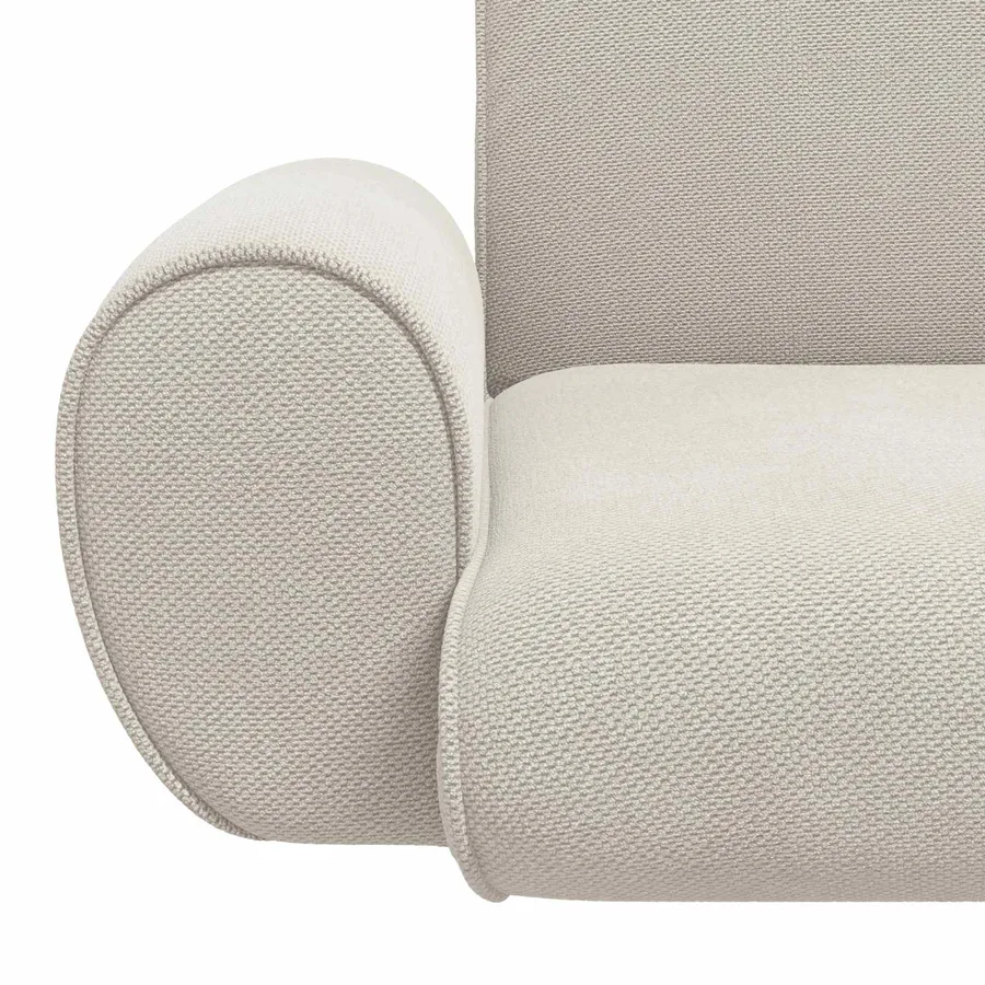Fauteuil de sol ajustable Avoine Velours grainé - 7