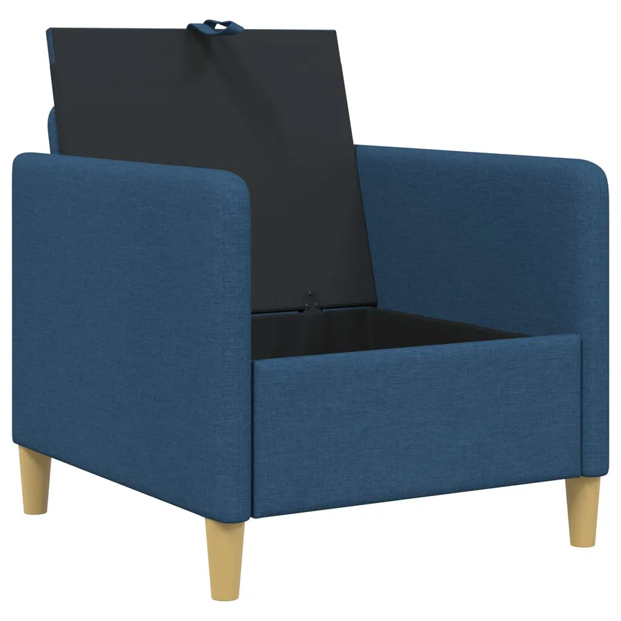 Sofa avec rangement Bleu 72 x 78 x 87 cm Polyester - 4