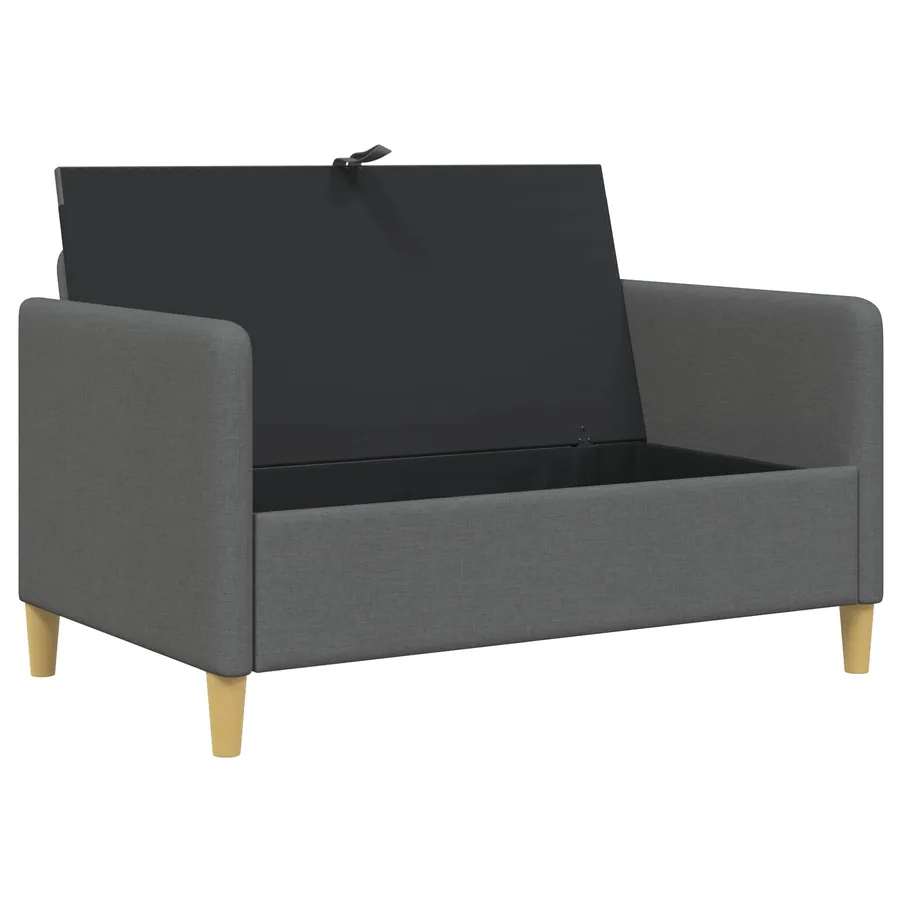 Sofa avec rangement Gris foncé 122 x 78 x 87 cm Polyester - 4