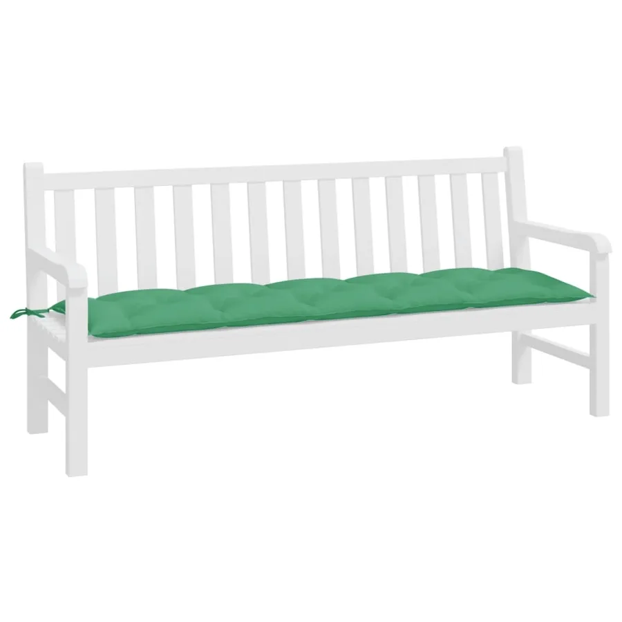 Coussin de banc de jardin vert 180x50x7 cm tissu oxford - 3