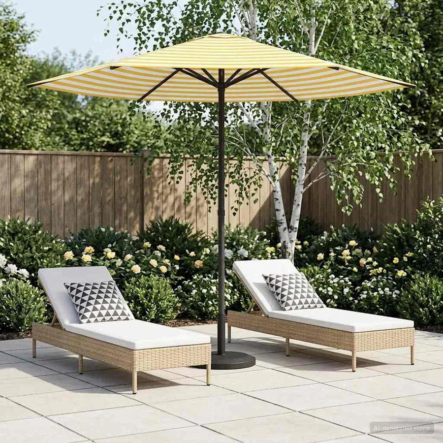 Parasol de jardin 230 x 230 cm Polyester Rectangulaire