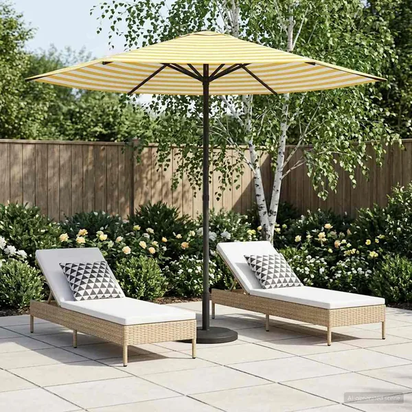 Parasol de jardin 230 x 230 cm Polyester Rectangulaire