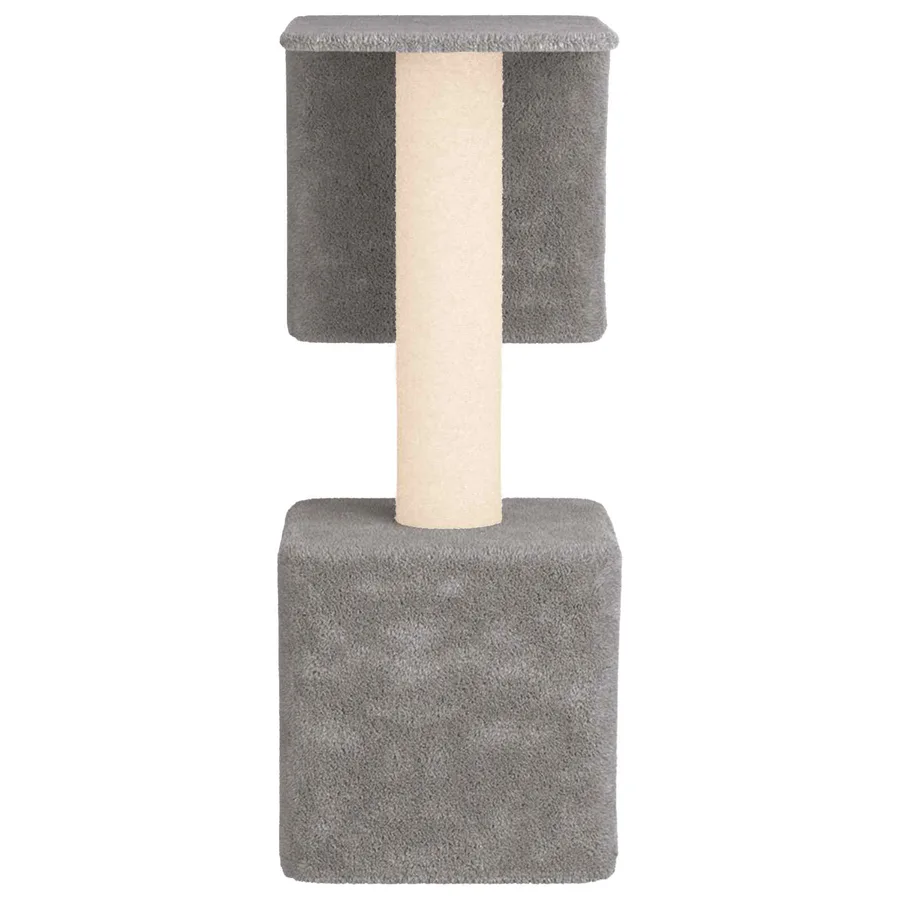 Arbre à chat avec poteaux à griffer en sisal Gris clair 114 cm - 5