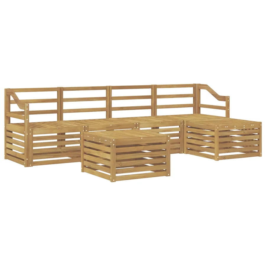 Ensemble de canapés d'extérieur 6 pcs Blanc - 2