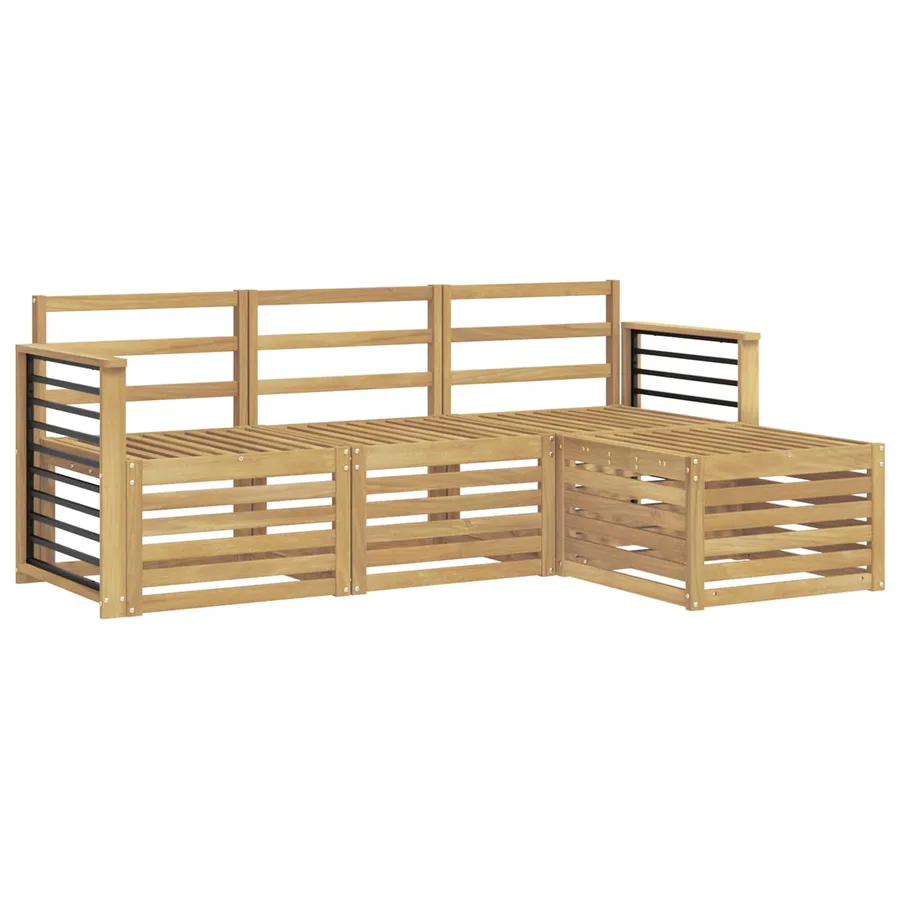 Ensemble de canapés d'extérieur 4 pcs Blanc - 2