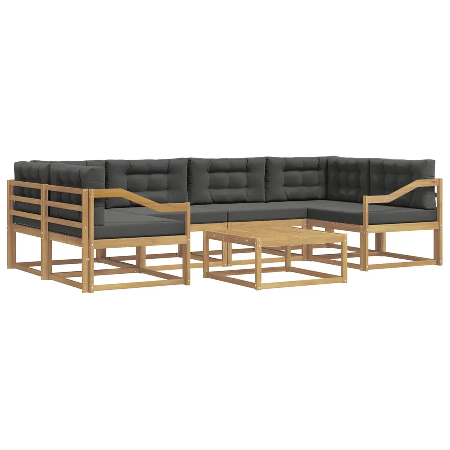Ensemble de canapés d'extérieur 5 pcs Blanc et anthracite - 2