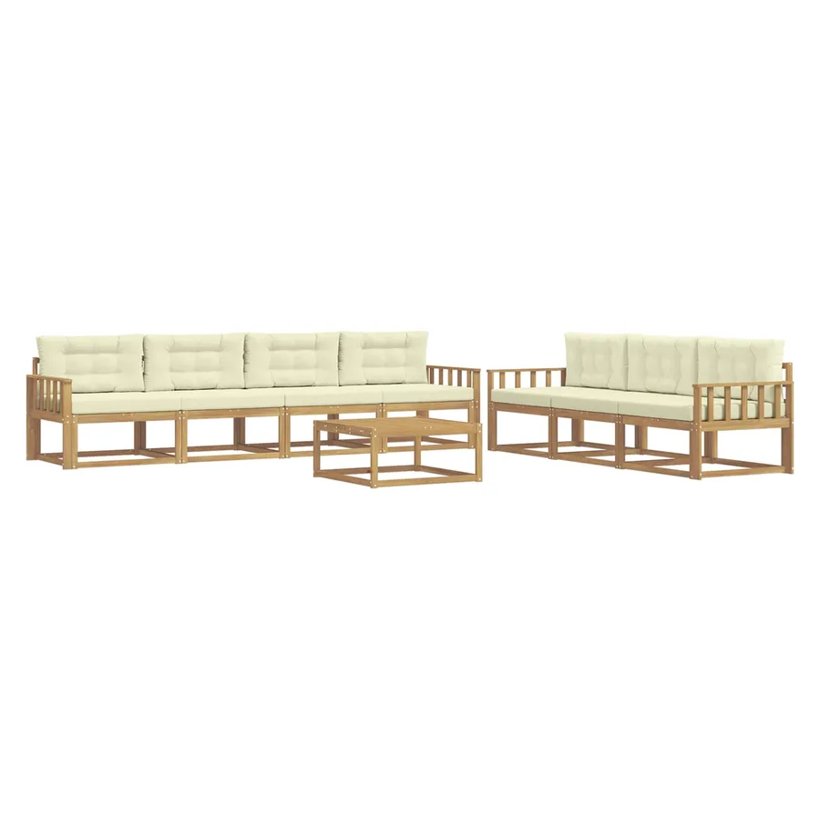 Ensemble de canapés d'extérieur 7 pcs Blanc et crème - 2