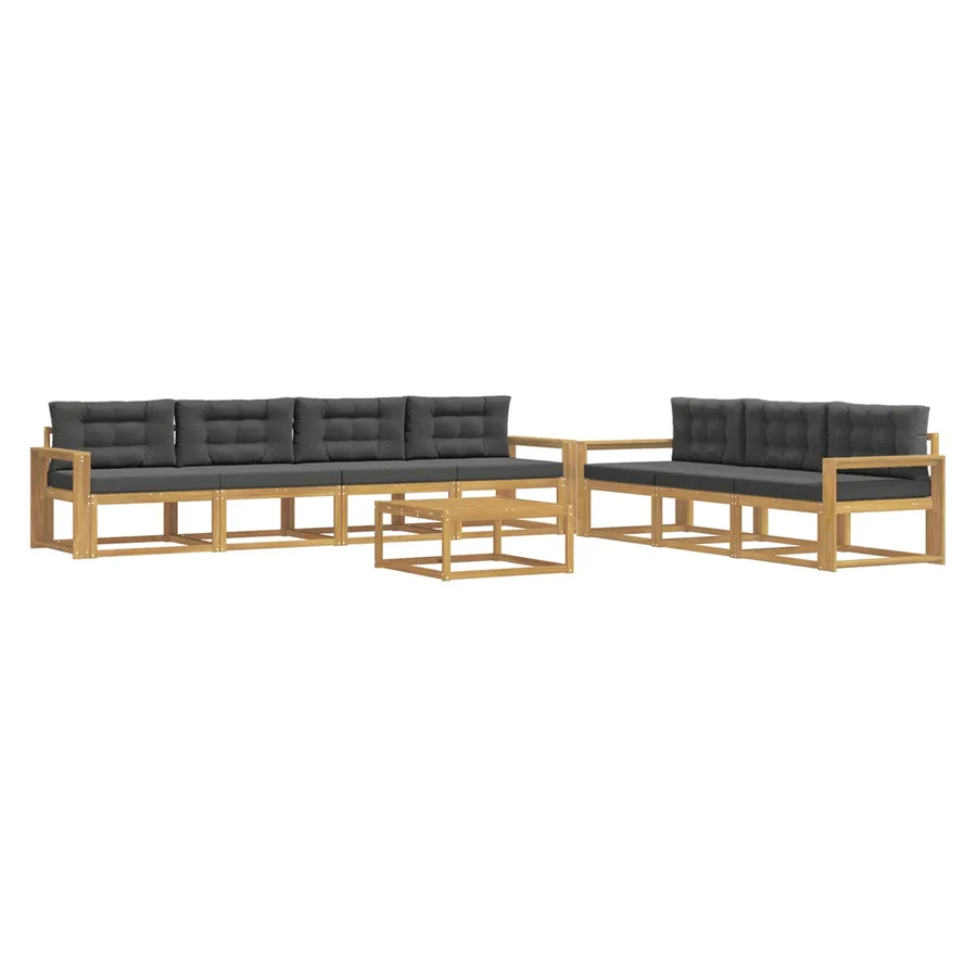 Ensemble de canapés d'extérieur 7 pcs Blanc et anthracite - 2