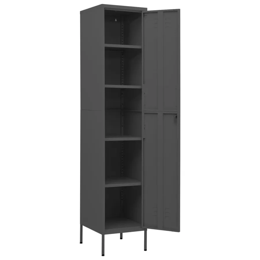 Armoire à casiers Anthracite 35x46x180 cm Acier - 6