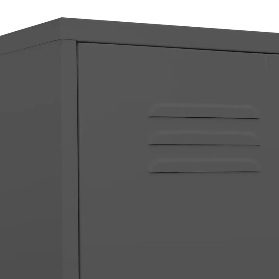 Armoire à casiers Anthracite 35x46x180 cm Acier - 7