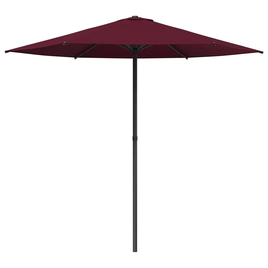 Parasol de jardin 230 x 230 cm Polyester Rectangulaire Bordeaux - 2