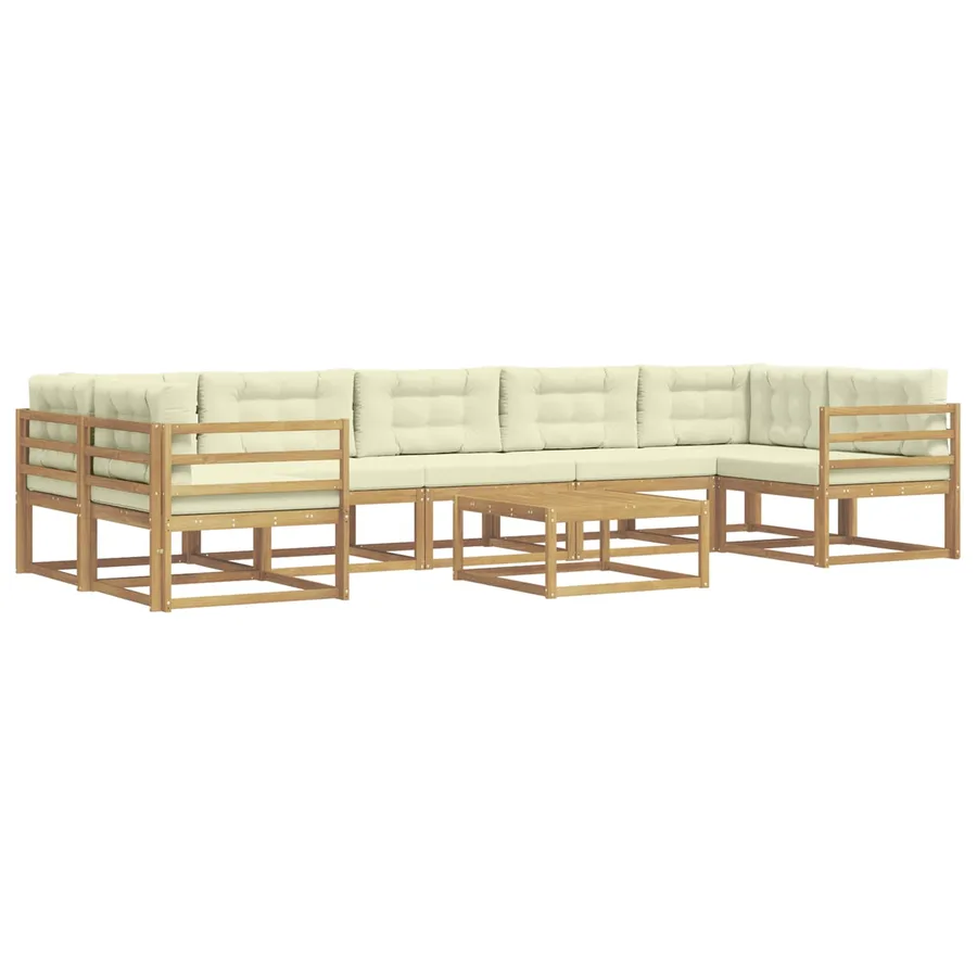 Ensemble de canapés d'extérieur 6 pcs Blanc et crème - 2