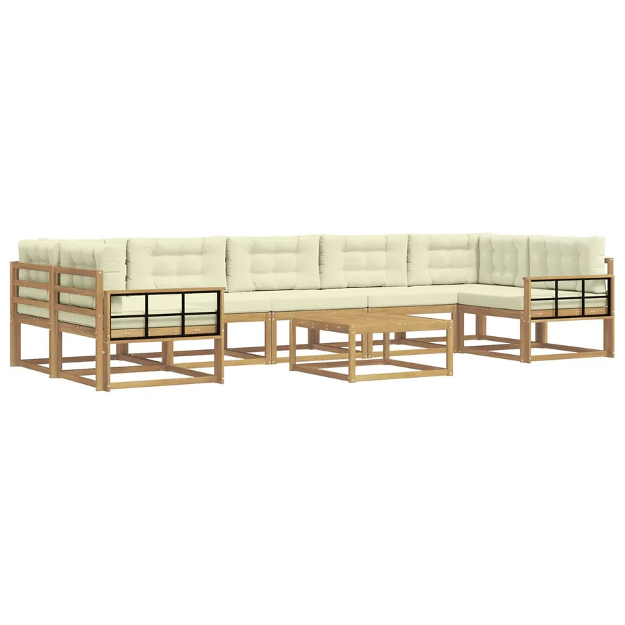 Ensemble de canapés d'extérieur 6 pcs Blanc et crème - 2
