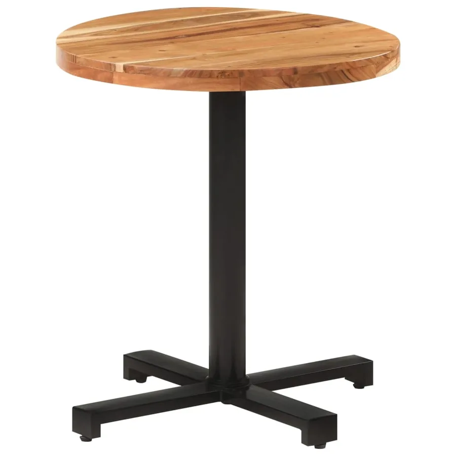 Table de bistro Ronde Ø70x75 cm Bois d'acacia massif - 8
