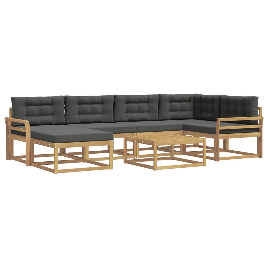 Ensemble de canapés d'extérieur 7 pcs Blanc et anthracite - 2