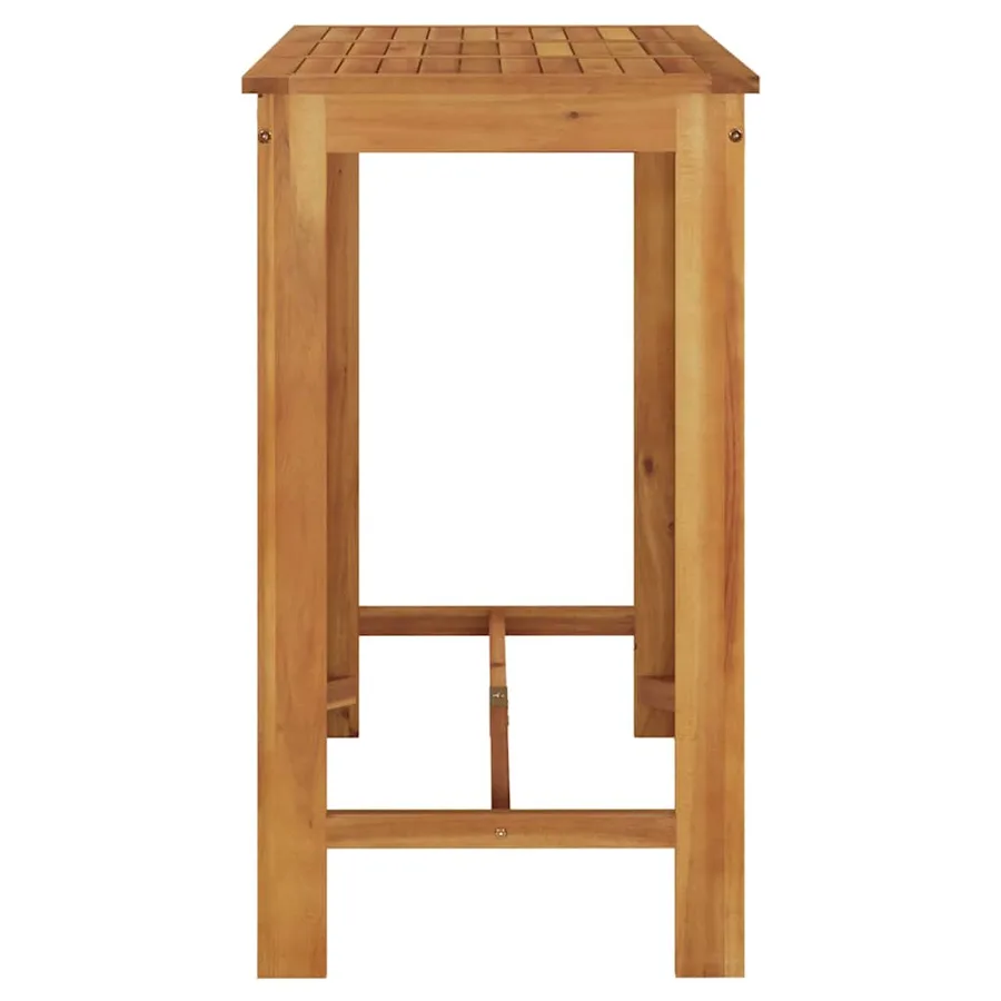 Table de bar de jardin 120x60x105 cm Bois d'acacia solide - 4