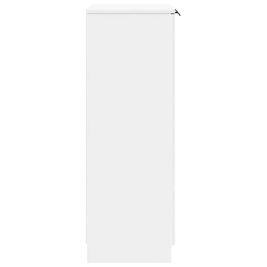 Armoire à chaussures Blanc 59x35x100,5 cm Bois d'ingénierie - 5