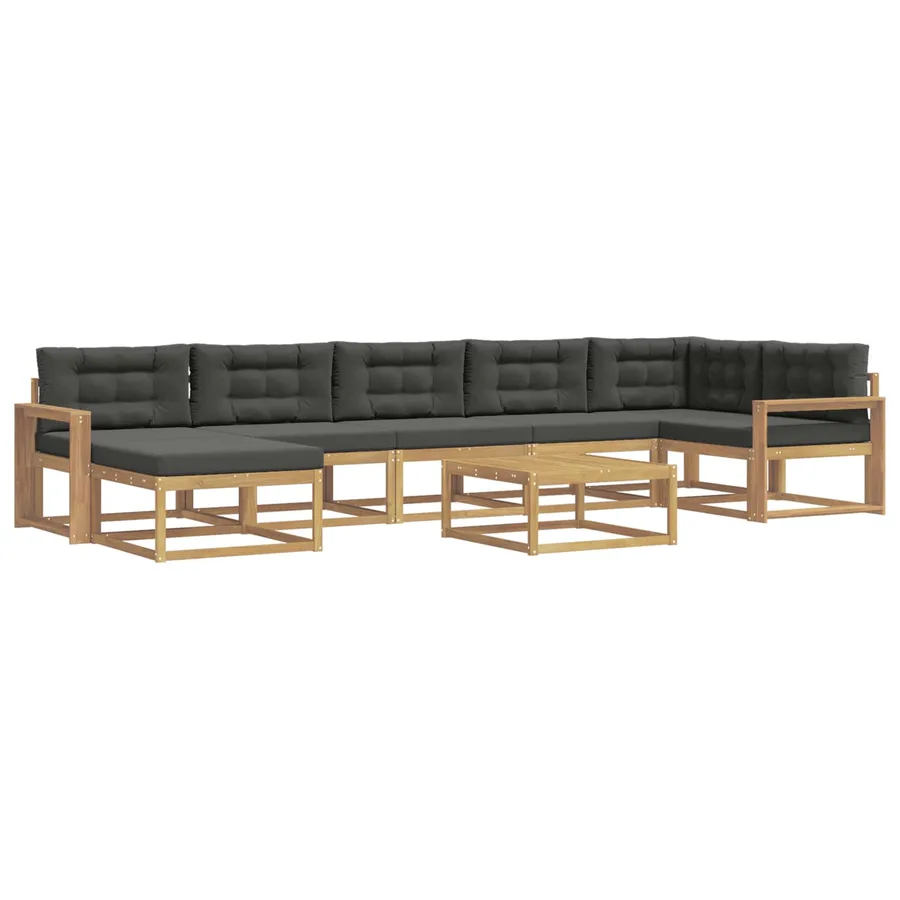 Ensemble de canapés d'extérieur 8 pcs Blanc et anthracite - 2