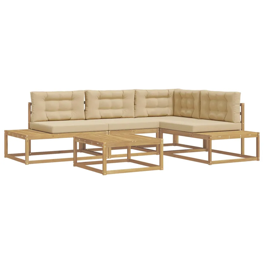 Ensemble de canapés d'extérieur Blanc 79 x 79 x 37 cm Polyester - 2