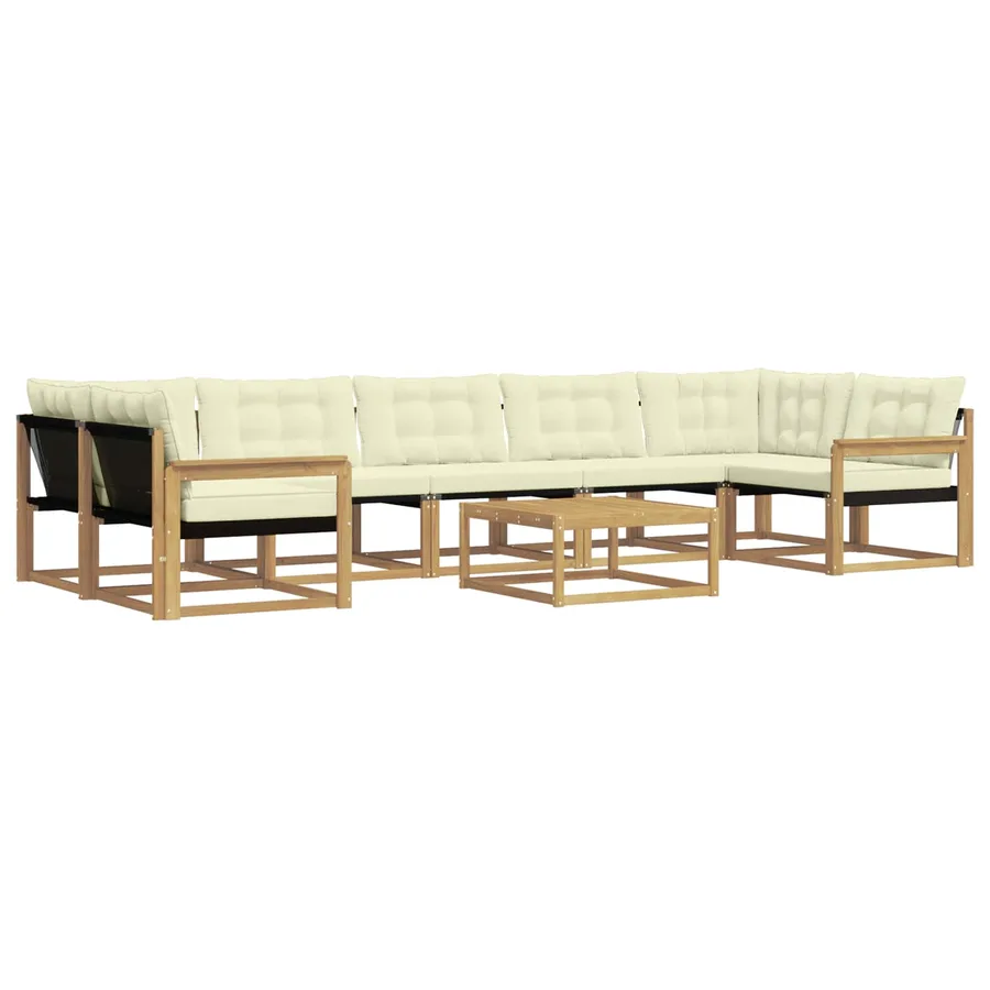 Ensemble de canapés d'extérieur 8 pcs Blanc et crème - 2