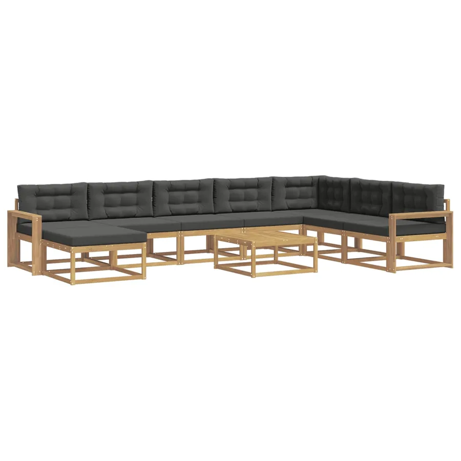 Ensemble de canapés d'extérieur 9 pcs Blanc et anthracite - 2