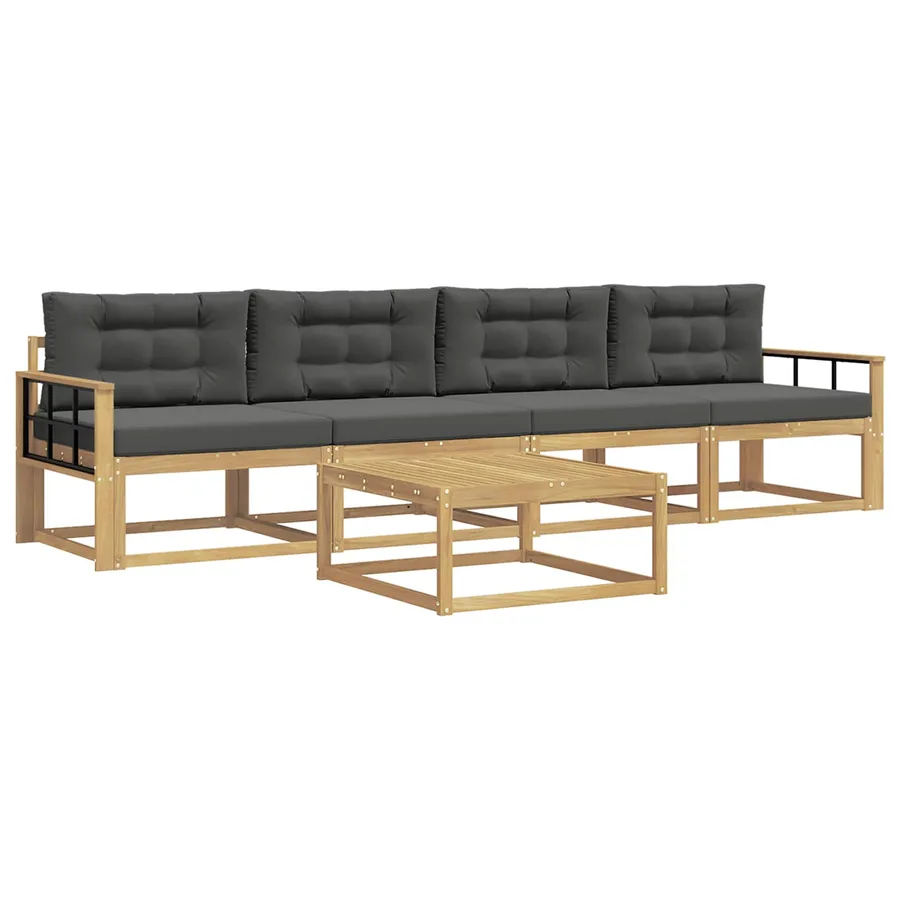 Ensemble de canapés d'extérieur 4 pcs Blanc et anthracite - 2
