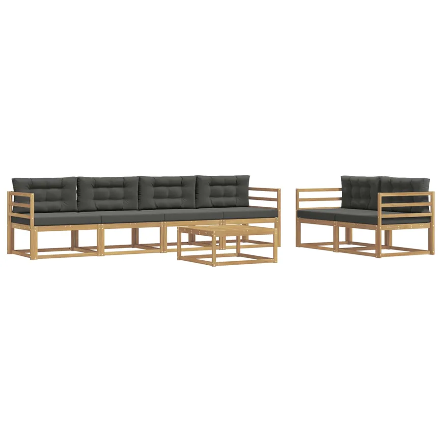 Ensemble de canapés d'extérieur 6 pcs Blanc et anthracite - 2