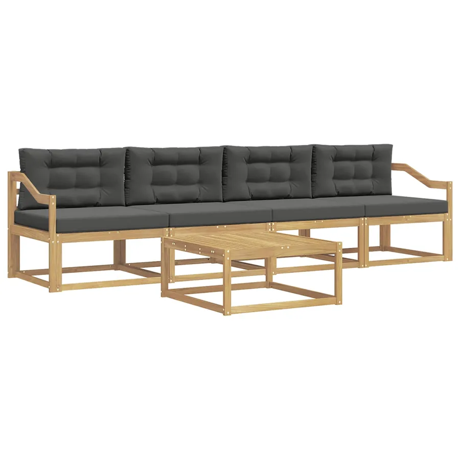 Ensemble de canapés d'extérieur 4 pcs Blanc et anthracite - 2