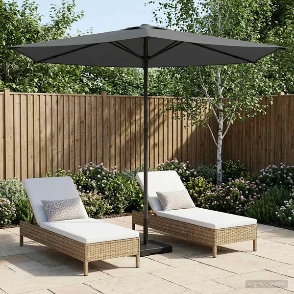 Parasol de jardin 270 x 270 cm Polyester Rectangulaire