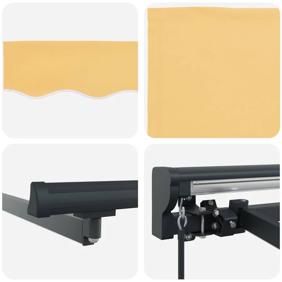 Auvent rétractable Sable 4 × 3 m Polyester et Aluminium - 4