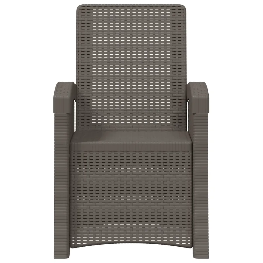 Chaise de jardin inclinable imitant le rotin 2 pcs Gris clair - 4