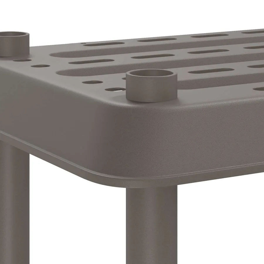 Unité de rangement 3 niveaux 100 x 40 x 96 cm PP Gris clair - 7