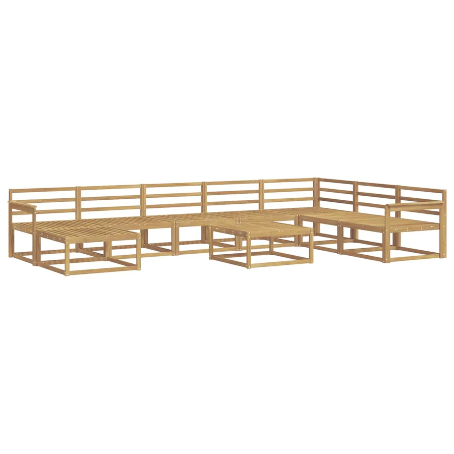 Ensemble de canapés d'extérieur 9 pcs Blanc - 2
