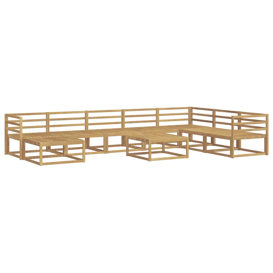 Ensemble de canapés d'extérieur 9 pcs Blanc - 2