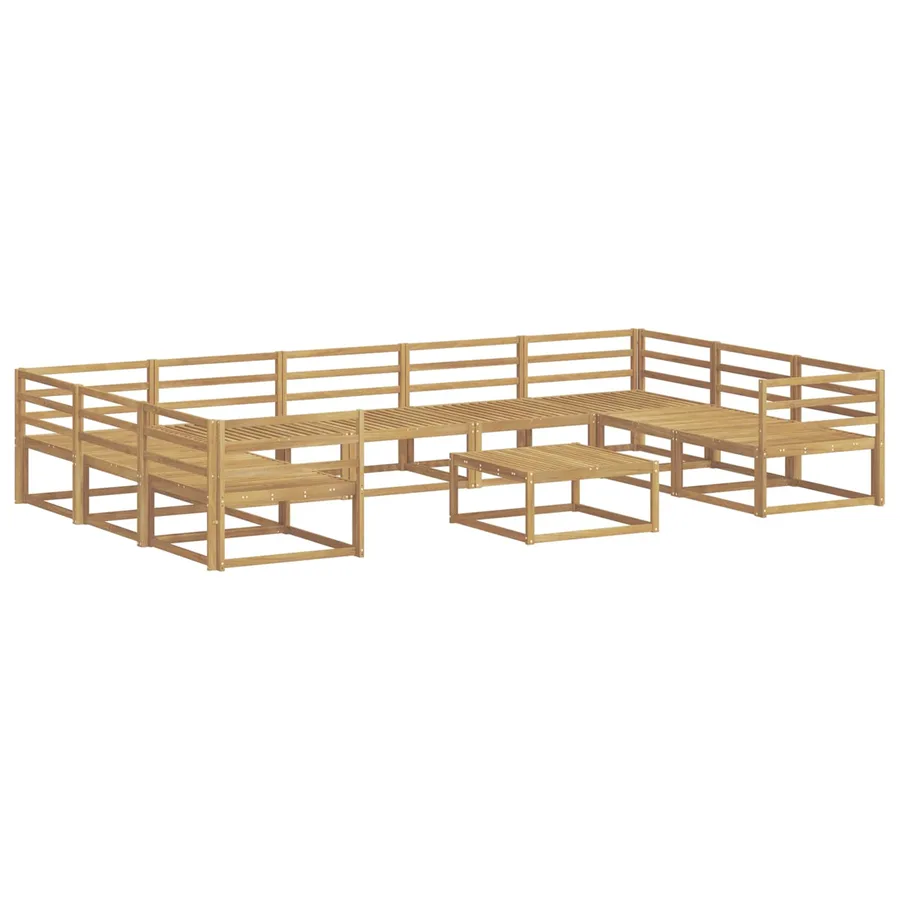 Ensemble de canapés d'extérieur 10 pcs Blanc - 2