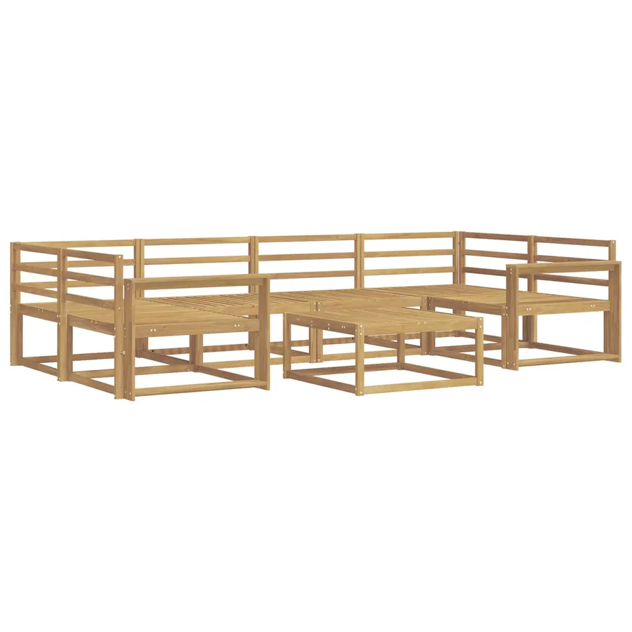 Ensemble de canapés d'extérieur 7 pcs Blanc - 2